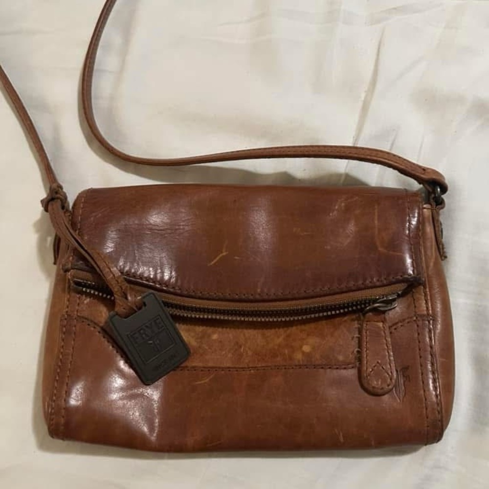 Frye Brown Leather Crossbody Bag